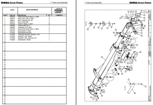 598 Great Plains Simba SLD Operator Parts Manual P18432E 1