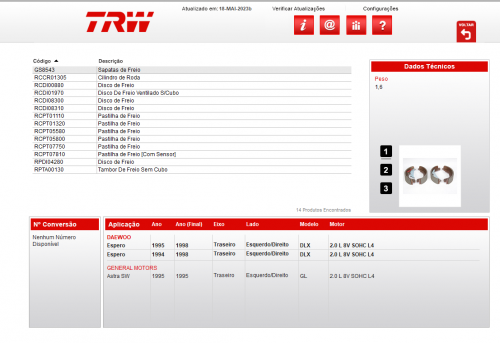 ZF TRW Brazil EPC 05.2023 Parts List 3