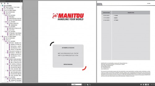 Manitou MRT 3255 MRT X 3255 PRIVILEGE PLUS Repair Manual 1