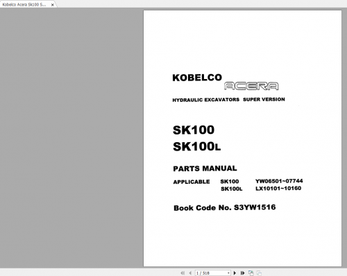 Kobelco-Acera-Sk100-Sk100L-Excavator-Parts-Manual-1.png