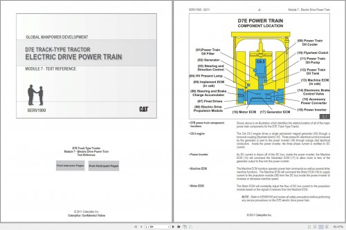 CAT Track Type Tractor D7E Text Reference