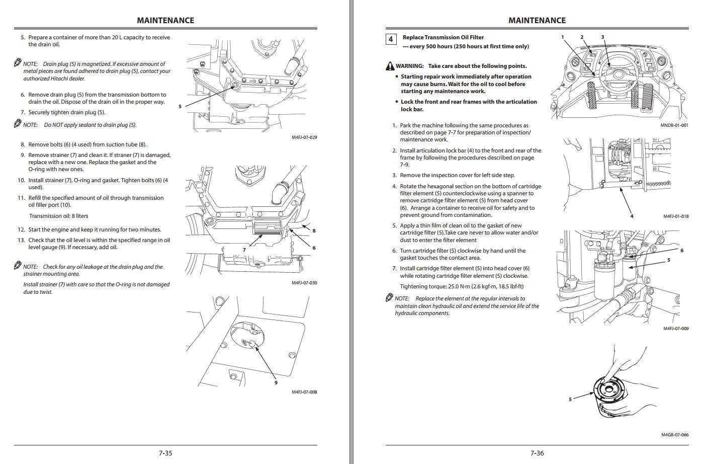 Hitachi Wheel Loader ZW120-5B Operator Manual ENMNCB-CA1-1 | Auto ...