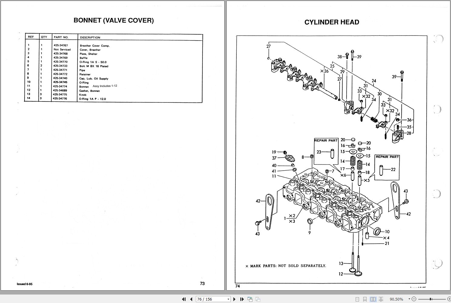 Mustang Skid Steer Loader 940E Parts Manual 001-06958B | Auto Repair ...