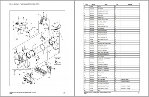 Yanmar Engine 4TNV98CT NMSL 4TNV98CT XNMSL Parts Manual 50940196C 1