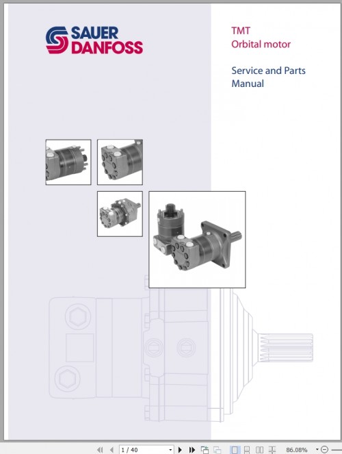 Sauer Danfoss Orbital Motor TMT Service and Part Manual 915183