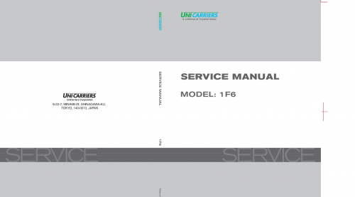 Unicarrier Forklift Claas I V Parts Catalog & Service Manual 3