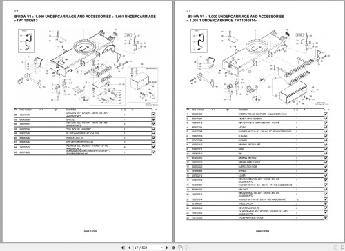 Yanmar Wheeled Excavator B110W Parts Catalog CPB68ENMA00100 EU V1 2022 1