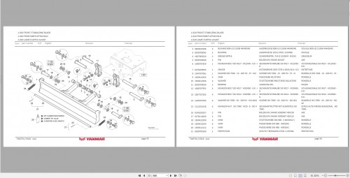 Yanmar Wheeled Excavator B75W Parts Catalog TW0754 5780400216 12.2019 1