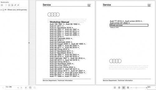 Audi E tron 2019 Till Present GE GEN GEG GET GEA Workshop Manual