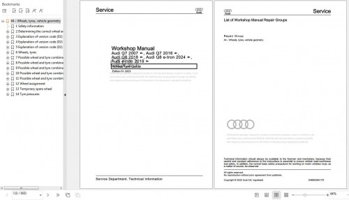 Audi Q7 2007 2015 4L 4LB Workshop Manual