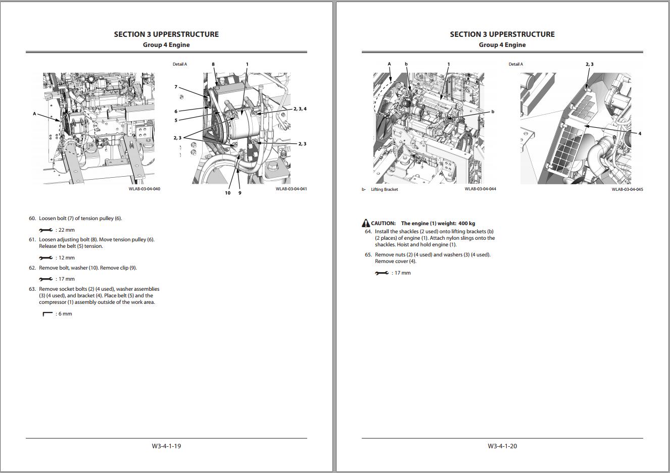 Hitachi Hydraulic Excavator ZX140W-6 Workshop Manual WLAB50-EN-01 ...