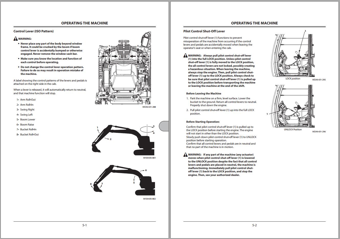 Hitachi Hydraulic Excavator ZX2005A ZX200LC5A Operator's Manual