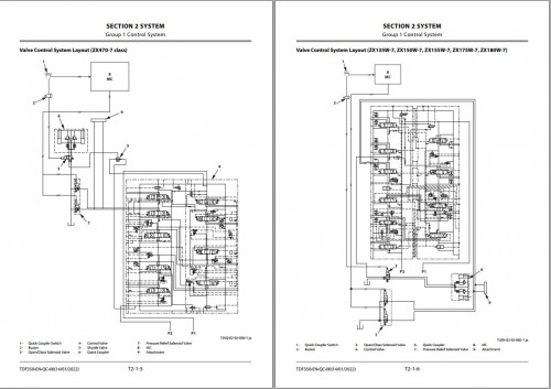 Hitachi Wheeled Excavator ZX220W 7 Circuit Diagram Service Manual 1