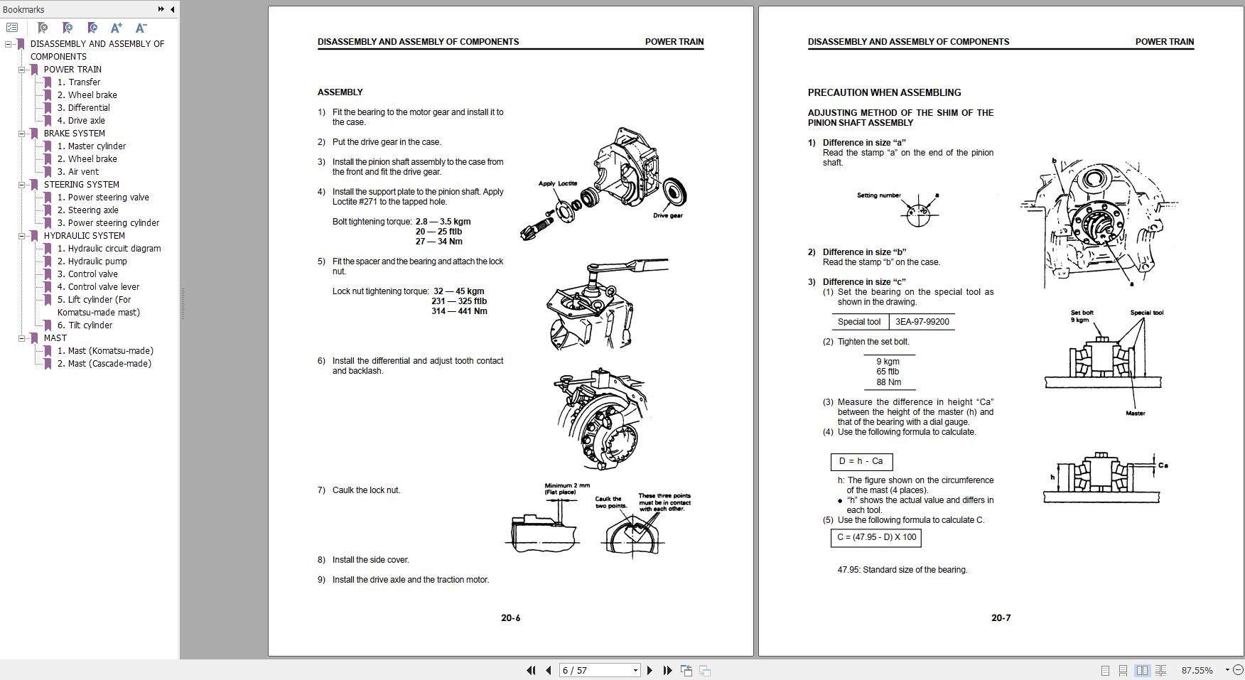 Komatsu Forklift FB15,18SH-6 (ABX) Shop Manual | Auto Repair Manual ...