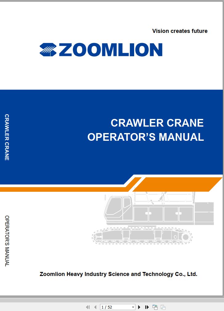 Zoomlion Crawler Crane ZCC1100H Lifting Capacity Chart | Auto Repair ...