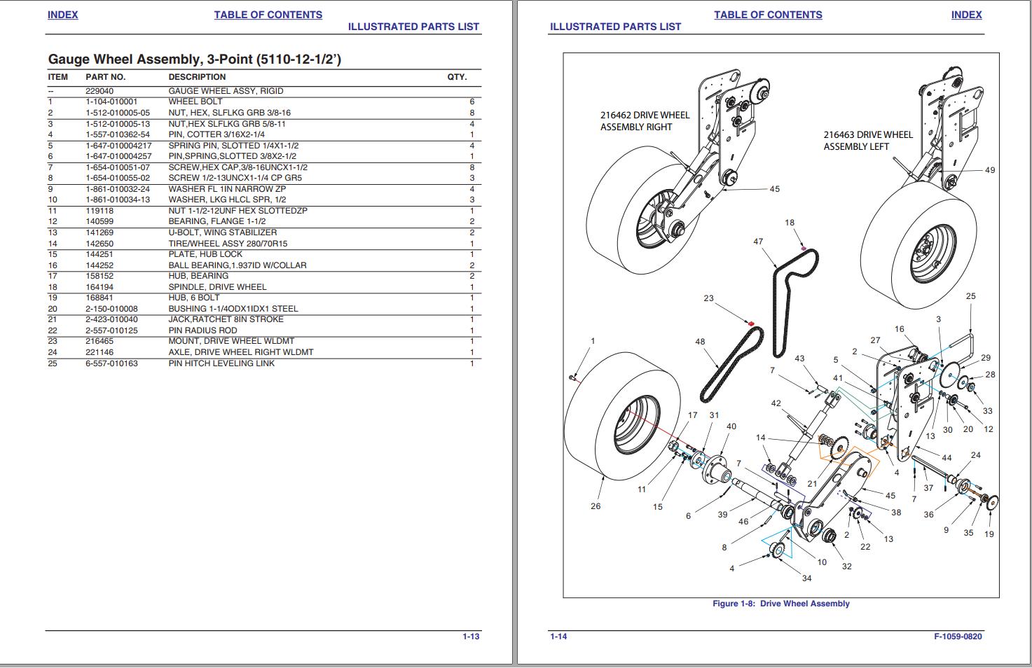 Landoll Native Grass Drill 5110NG Parts Manual F-1059-0820 | Auto ...