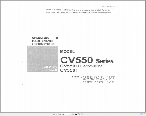 Sakai Soil Roller 735 MB PDF Operation Diagnostic Parts Shop Manuals (1)