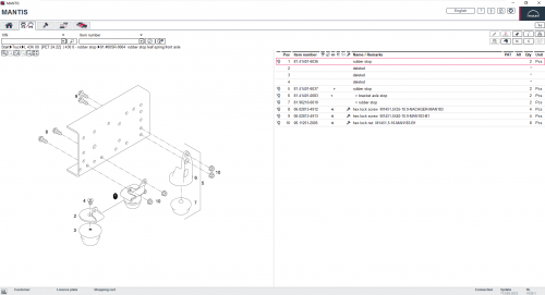 MAN MANTIS EPC v712 08.2023 Spare Parts Catalogue New Interface 6