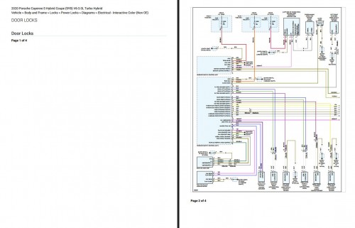 Porsche Cayenne E Hybrid Coupe (9YB) V6 3.0L Turbo Hybrid 2020 Electrical Wiring Diagram 1