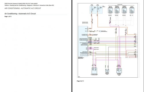 Porsche Cayenne E Hybrid (9YA) V6 3.0L Turbo Hybrid 2020 Electrical Wiring Diagram 1