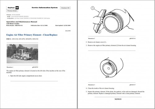 CAT Motor Grader 12H Operation and Maintenance Manual SEBU7052 03 1