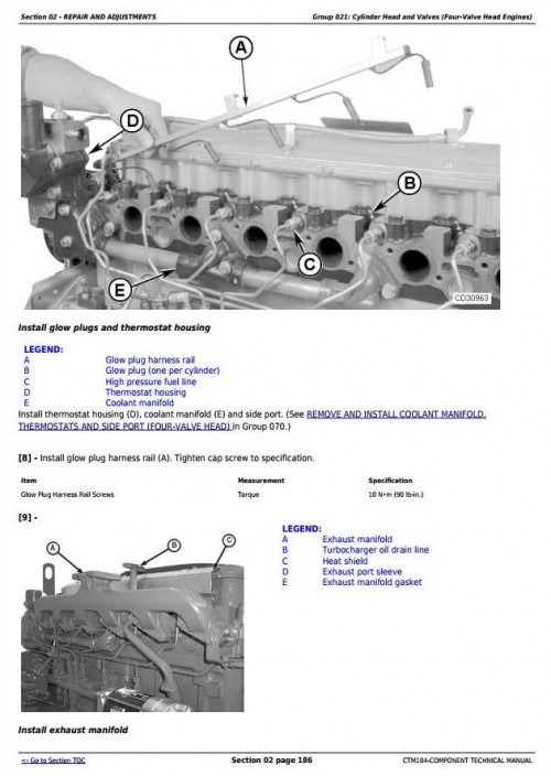 John Deere PowerTech 4.5L 6.8L Diesel Base Engine Component Technical Manual CTM104 1