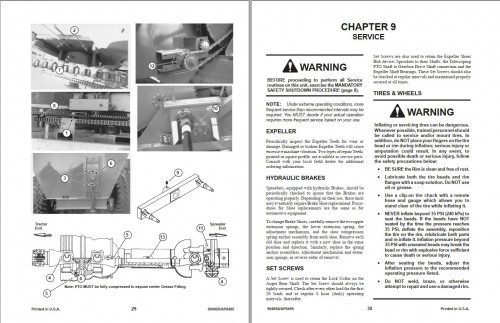 GEHL Waste Spreader HD329 MS329 Operators Manual 904850A 1