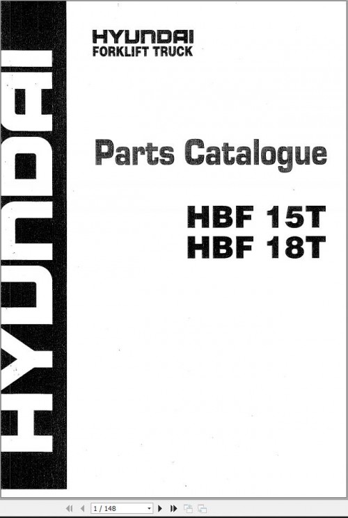 Hyundai Forklift HDF HBF HLF Series Service Operator Parts Manual 2
