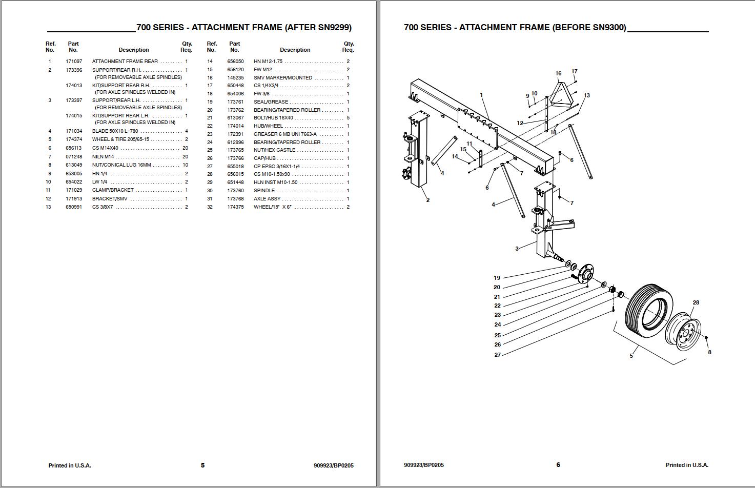 GEHL Finger Wheel V-Rakes 700 Series Parts Manual 909923B | Auto Repair ...