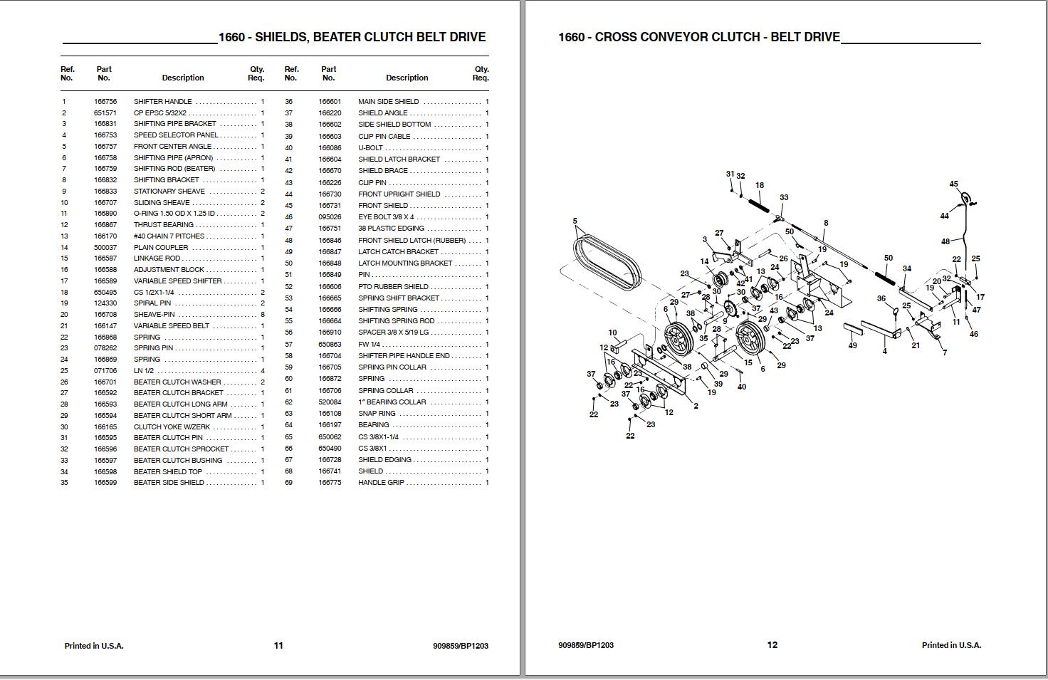 GEHL Forage Boxes 1660 1660HD Parts Manual 909859B | Auto Repair Manual ...