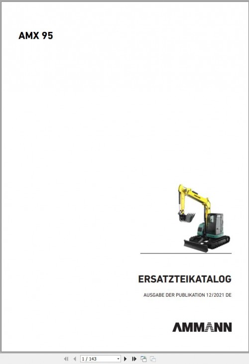 Ammann Exacavator Midi and Mini PDF Collection Spare Parts Catalog (1)