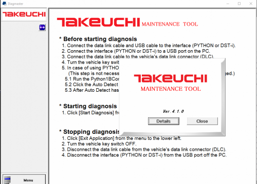 Takeuchi-DiagMaster-Ver.4.1.1-2023-LEVEL-9-Engineering-Maintenance-Tool-0.png