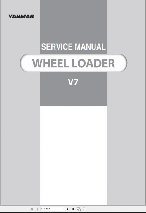 Yanmar Wheel Loader V7 Service Manual MM547ENWL00101