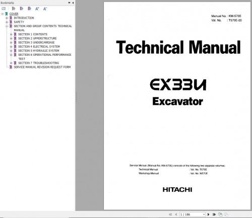 Hitachi Excavator EX33U Operator Parts Technical Workshop Manual 2