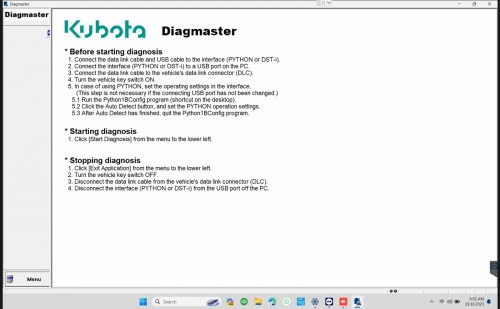Kubota Diagmaster 22.08.01 [2022] level 9 Engineering Remote Installation 1