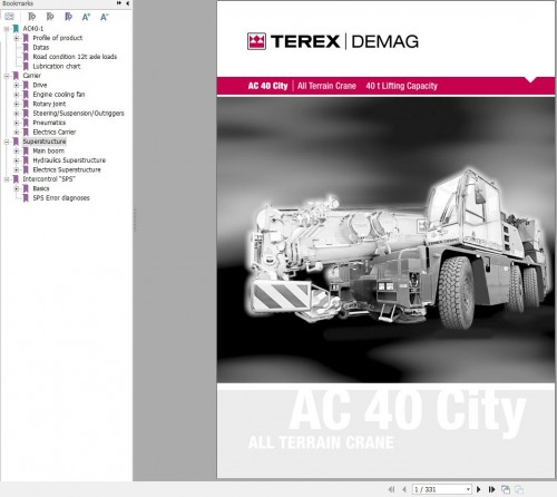 Terex Mobile Crane AC140 Training Manual