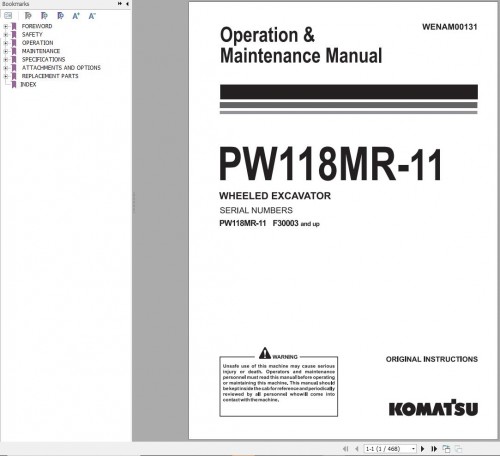 Komatsu-Wheeled-Excavator-PW118MR-11-Operation-Maintenance-Manual-WENAM00131.jpg