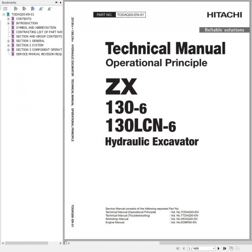 Hitachi Hydraulic Excavator ZX120 6 Technical Service Manual (2)