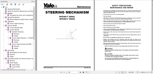 Yale Forklift Class 3 Service Manuals Updated 10.2023 Electric Motor Hand Trucks (2)