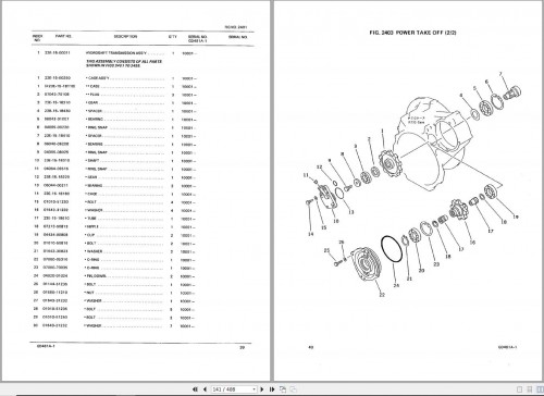 Komatsu Motor Graders GD461A 1 Part Book PEPBG4610100 1