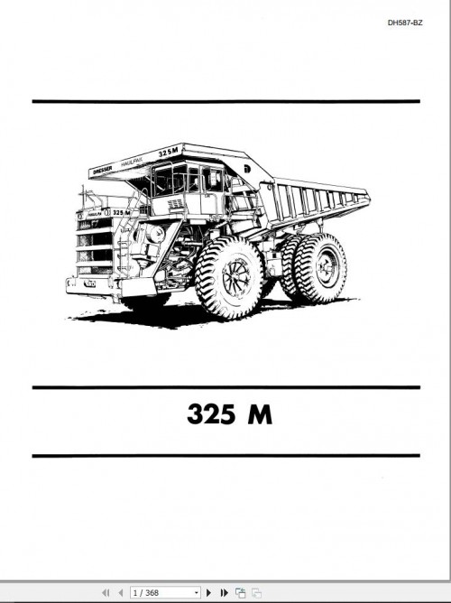 Komatsu Rigid Dump Trucks 325M Part Book DH587 BZ