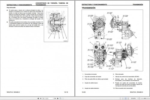Komatsu Wheel Loader WA470 5 WA480 5 Shop Manual GSBM024410 ES 1