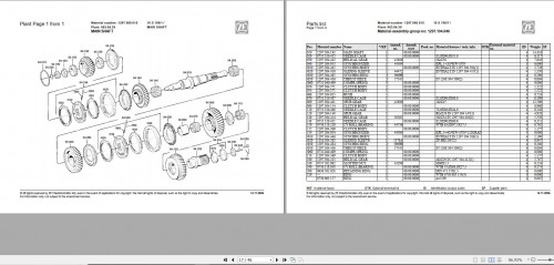 ZF Gearbox 16S 190 1 Spare Parts Catalog 1297.060.015 IVECO 330 36H (8850474)