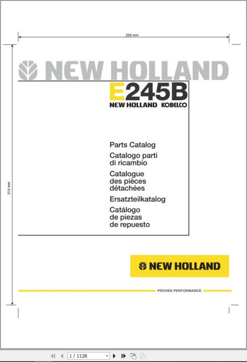 New Holland Crawler Excavator E245B Parts Catalog (1)