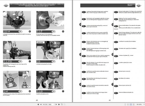 Dana Axle 745 146 750 168 Workshop Manual 3972 DE EN FR IT ES 1