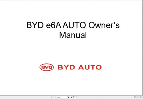 BYD Automotive Wiring Diagram & Owners Maintenance Repair Manual