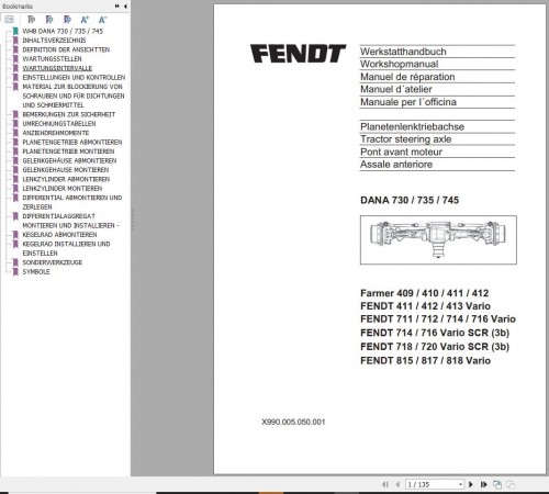 Fendt 714 716 718 720 722 724 Vario Operator Workshop Manuals and Diagrams FR 1