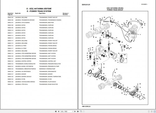 Hidromek Loader HMK635WL3A Spare Parts Catalog L217201300 EN TR 1