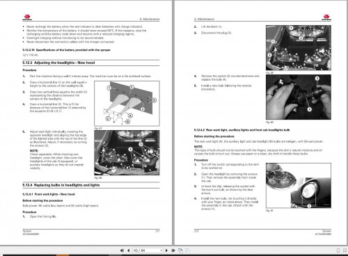 Massey Ferguson Sprayer MF8125 Operator Manual AWC4655980