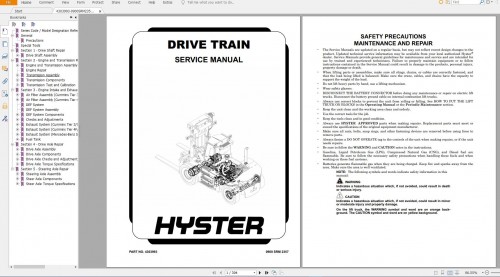 Hyster Forklift Class 1 5 PDF Updated 12.2023 Service Repair Manuals (2)